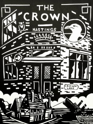 The Crown, Hastings Old Town Print