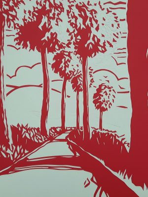Red Avenue Print
